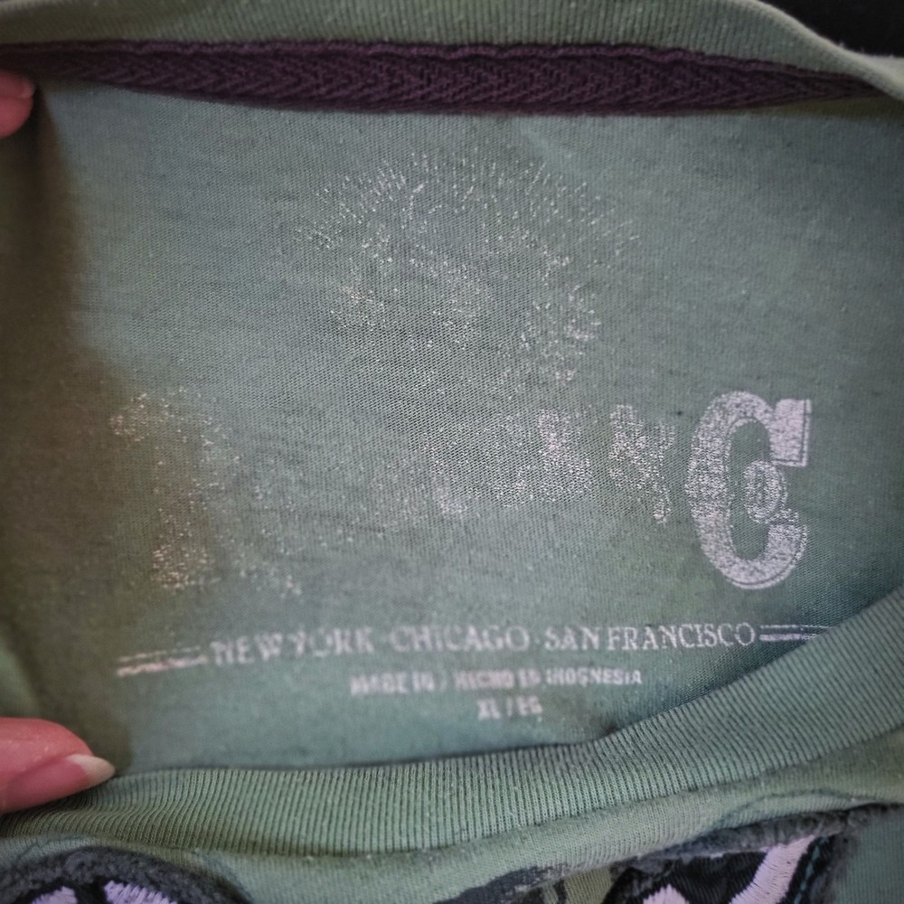 Bulldog Graphic T Shirt Vintage 90s 1997 Green Distressed Streetwear Mens XL Tee - Picture 8 of 8